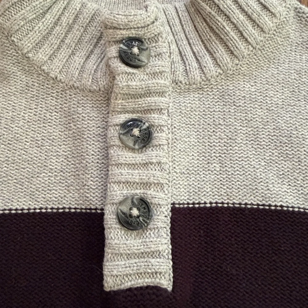Gymboree Striped Quarter Botton Sweater Sz S (5-6)